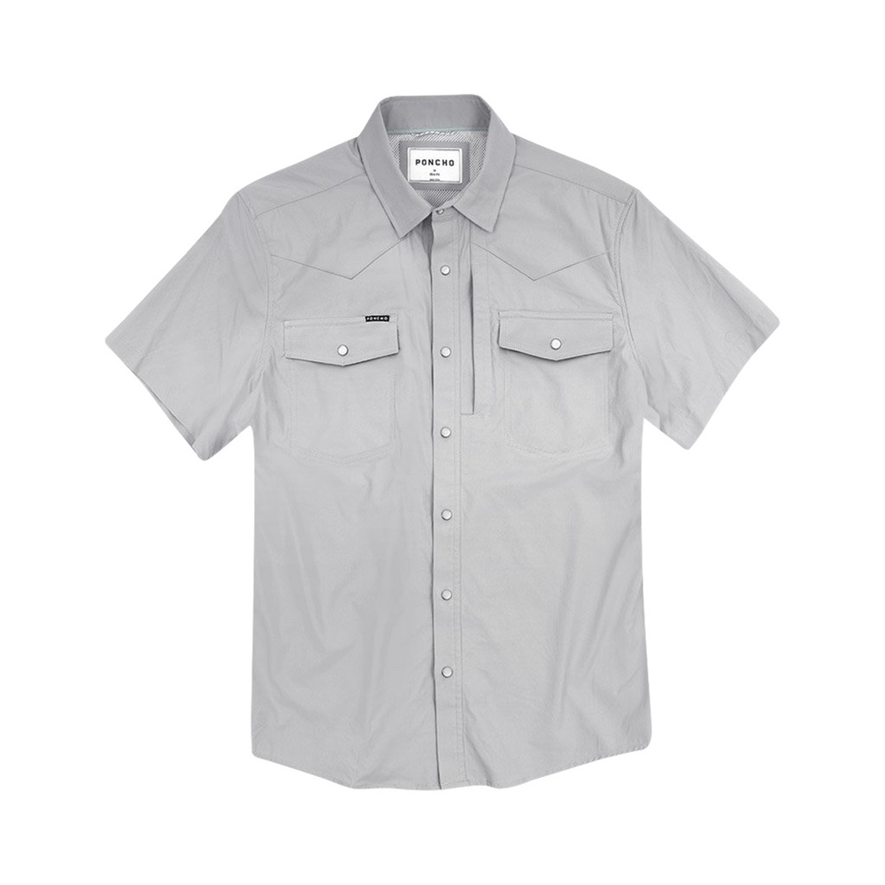 Poncho Ladero Men's Gray Short Sleeve Shirt